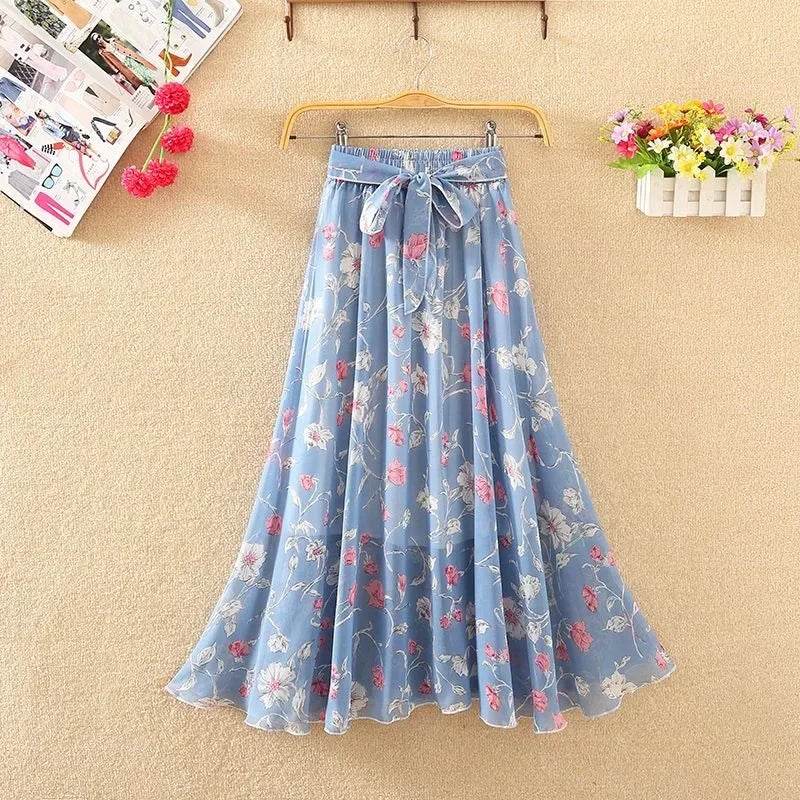 Skirts for Women Summer 2024 A Line High Waist Woman Skirt Casual Trend Modest Vintage Cheap Quality Korean Fashion Style Y2k V - AIAZ