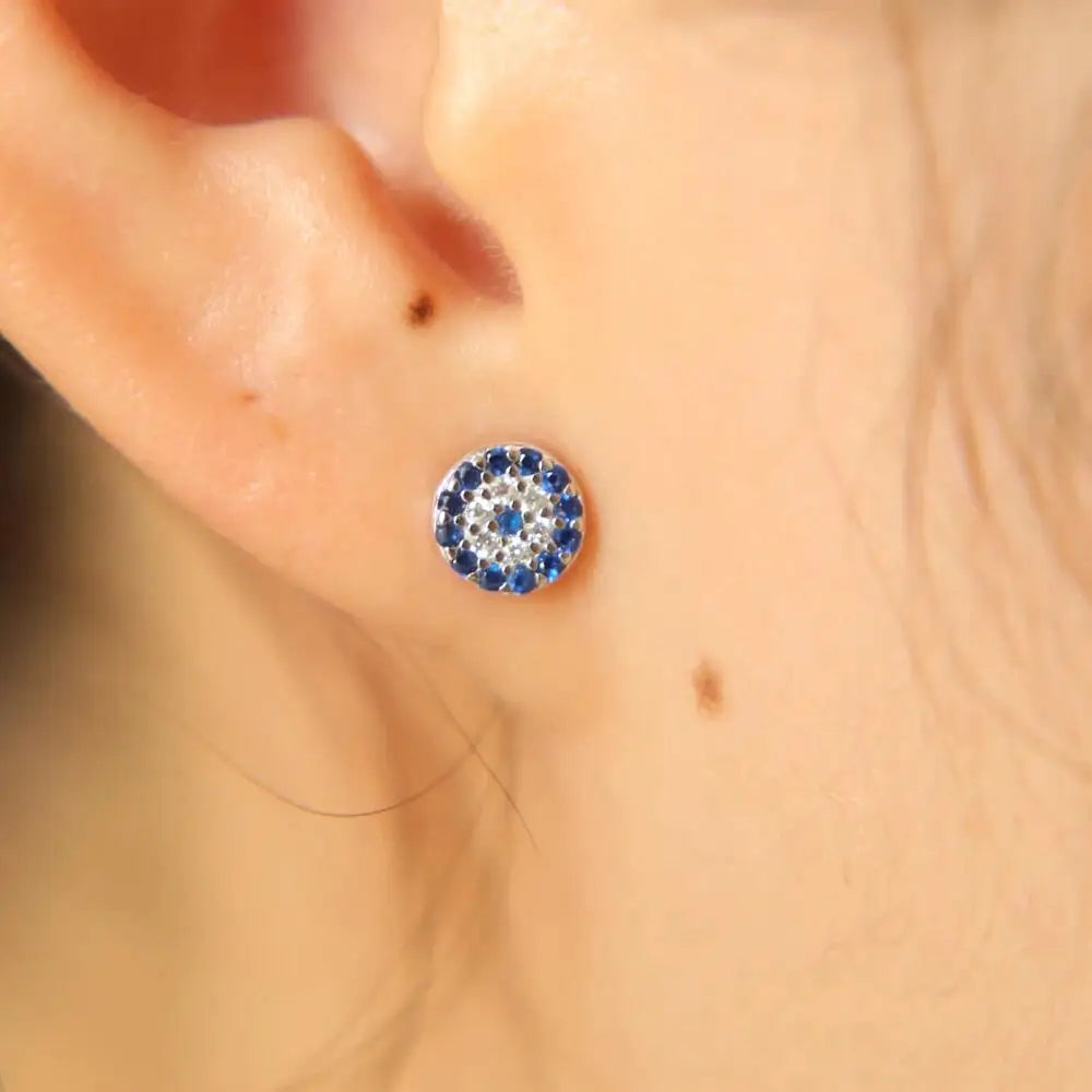 2025 New 925 Sterling Silver Evil Eye Hamsa White Blue AAA Cz Womens Lucky Eye Cz Pendant Necklaces Cute Girls Fashion Jewelry