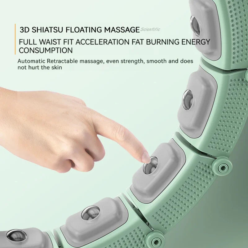 Smart Counting Weighted Hola Hoop Adjustable Detachable Fitness Ring for Women Weight Loss Waist Exercise Portable Gym Equipment