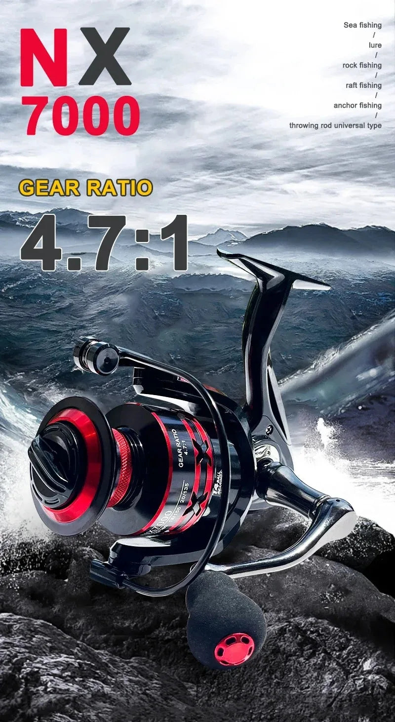 Ball Bearings 10KG Max Drag Spinning Reel Durable Metal Body Freshwater Saltwater Fishing Reel Fishing Reel