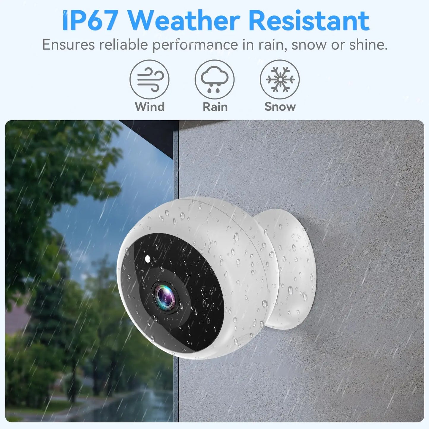 2K 5MP Wifi Home Security Camera Wireless Outdoor Magnetic Battery Powered Camera Surveillance AI Motion Detection Indoor HD Cam