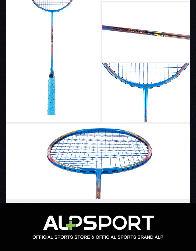 ALPSPORT AIR 10U  Ultralight 52g T800 Badminton Racket Fast Rebound  Lmported MAX 28LBS Carbon fiber + Titanium Badminton Racket