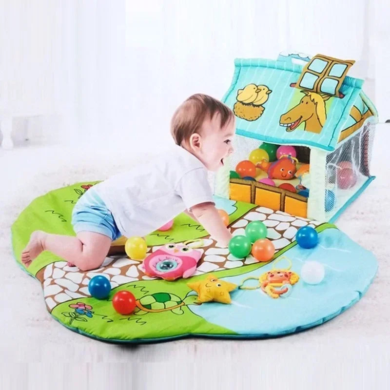 3-in-1 Baby Activity Gym Baby Play Mat Educational Toys Puzzle Crawling Blanket Infant Game Pad Rug Gift Baby Toys 0-12 Months