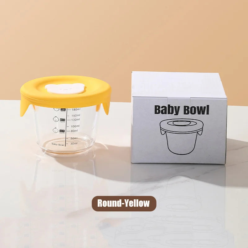 180ml Glass Baby Food Storage Jars With Lids Leakproof Snack Puree Containers For Toddlers Freezer Microwave Safe Feeding Bowls