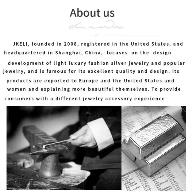 Jkeli 100% 925 Sterling Silver Charm Romantic Love Heart Pendant Box Link Chain Necklace for Women Fashion Wedding Jewelry