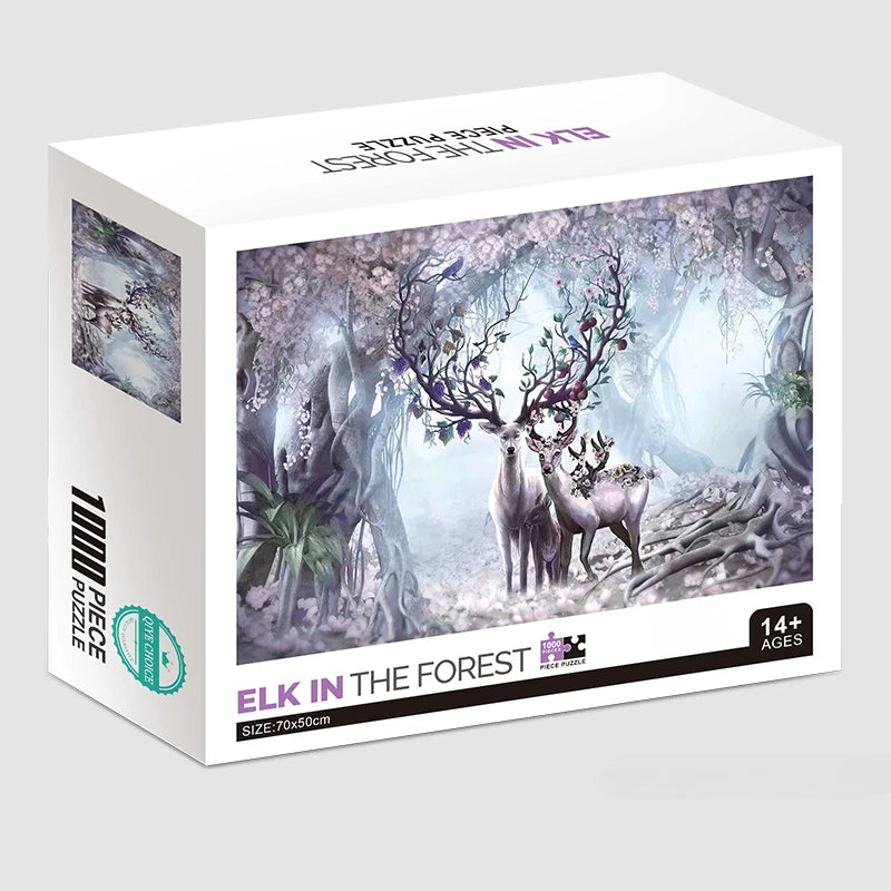75*50cm 1000pcs Puzzle Difficult Adult World Famous Painting Puzzle Landscape Stress Relief Education Puzzle Toys