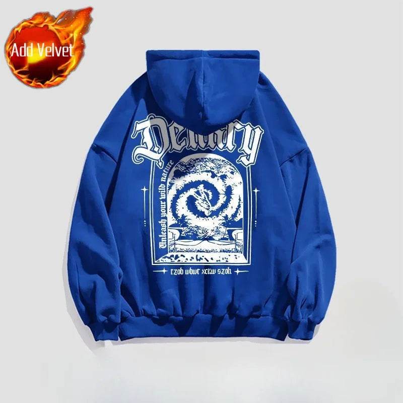 Male Hoodie Harajuku Fashion Loose Autumn New In Men's Hooded Sweatshirt Funny Cheap Streetwear High Quality Pastel Color Cotton - AIAZ