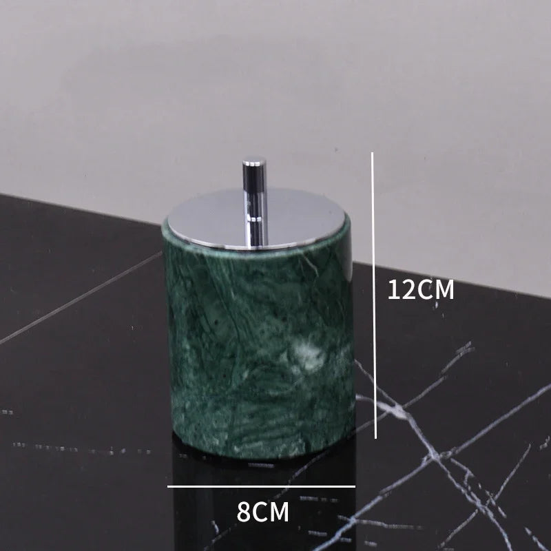 Indian Green Natural Marble Bathroom Accessories Retro Soap Dispenser Soap Dish Toothbrush Holder Tissue Box Bathroom Set