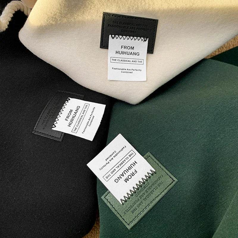 Autumn New in Solid Color Hooded Sweatshirts For Men Y2K Streetwear Appliques Hoodies Women Oversized Fleece Pullover Hoody - AIAZ