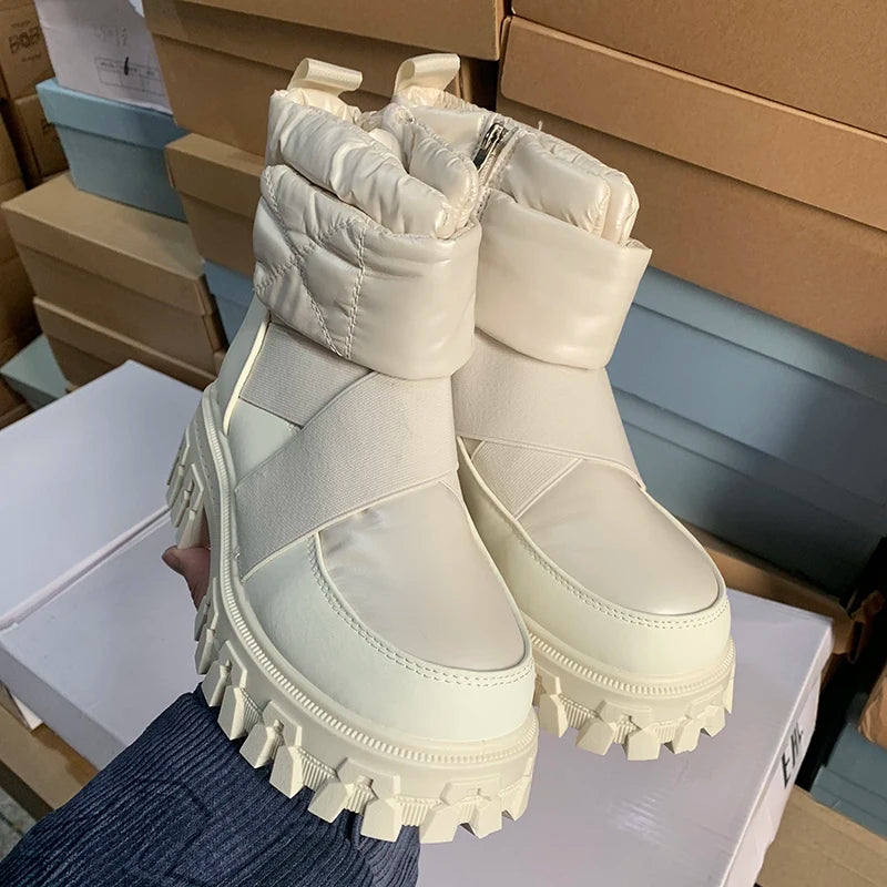 2024 Winter Snow Boots Women Plus Velvet Thickened Cold-resistant Warm Cotton Shoes Waterproof Non-slip Thick Sole