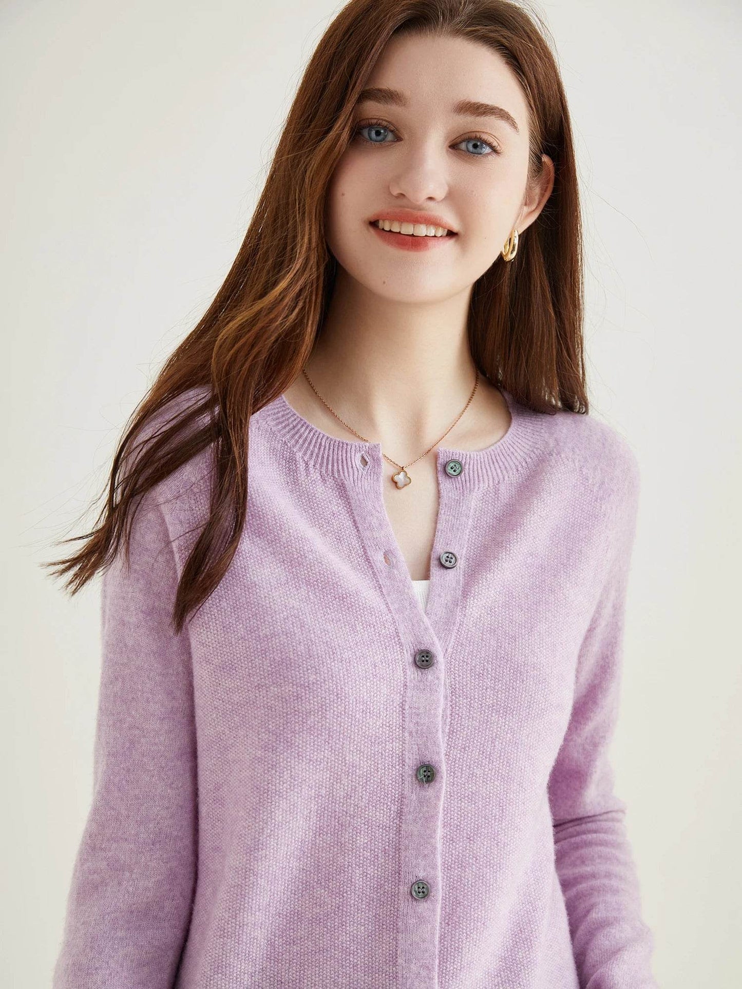 Knit Cardigan for Women Sweater Woman Long Sleeve Top 100% Wool Cardigans Sweaters Vintage Coat Knitwears Jacket Female Clothing - AIAZ