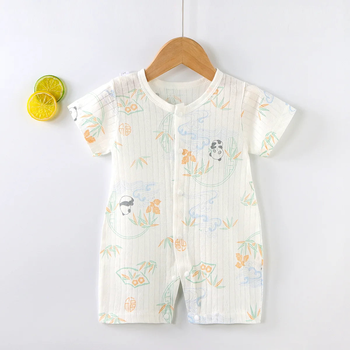 2025 New Baby Onesies Climbing Clothes Pure Cotton Summer Newborn Boys Girls Rompers Short-Sleeved Thin Harness Infant Clothes