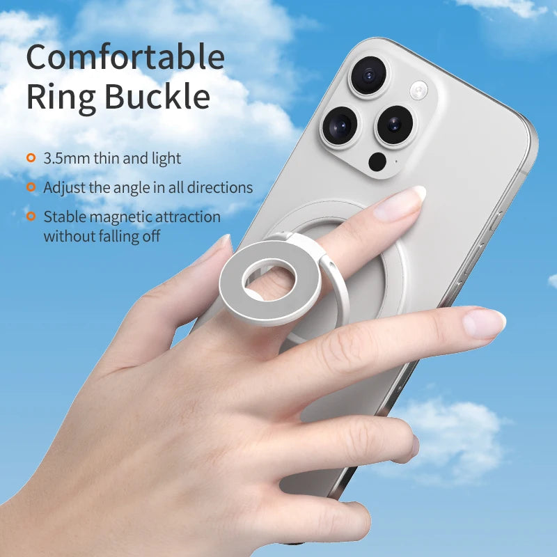 For MagSafe Double Sided Magnetic Phone Ring Holder Portable Folding Cellphone Stand Accessory Grip Bracket Support For iPhone