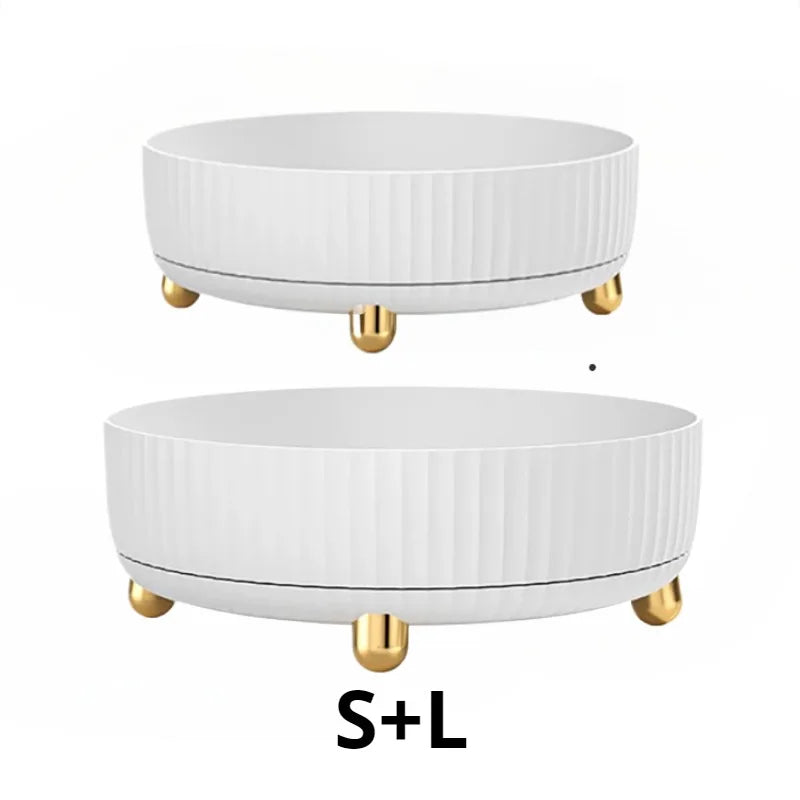 360 Degree Rotating Anti Slip Spice Rack Kitchen Seasoning Storage Rack Rotating Storage and Skincare Cosmetics Storage Rack