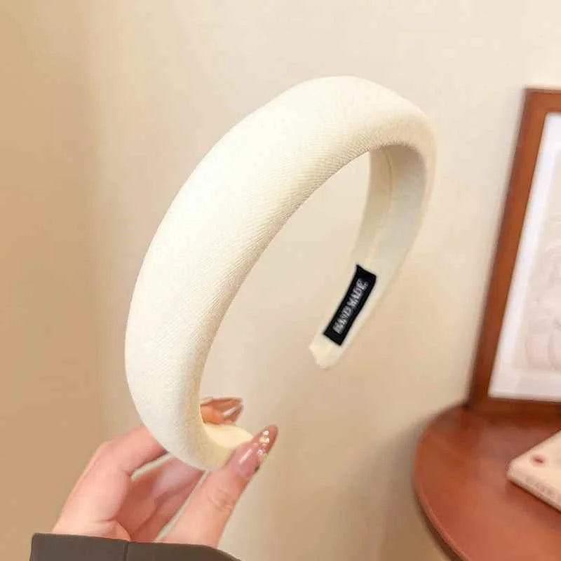 1/2/3/5pcs Wild Solid Color Sponge Headband for Women Fashion Girl Wash Face Wide Edge Simple Hair Band