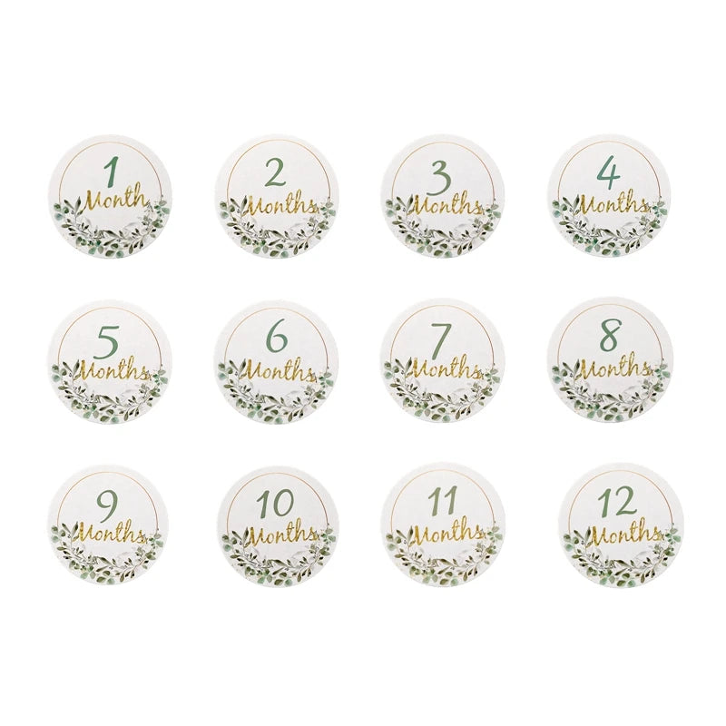 Newborn Milestone Cards Paper Number Monthly Memorial Milestone Photo Cards Commemorative Baby Birth Baby Photography Props