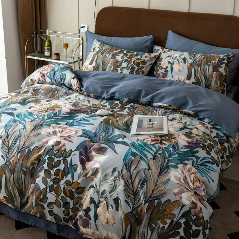 Svetanya Print Egyptian Cotton Bedding Set Queen King Ru Full Double Size Bedlinens Sheet Duvet Cover Set