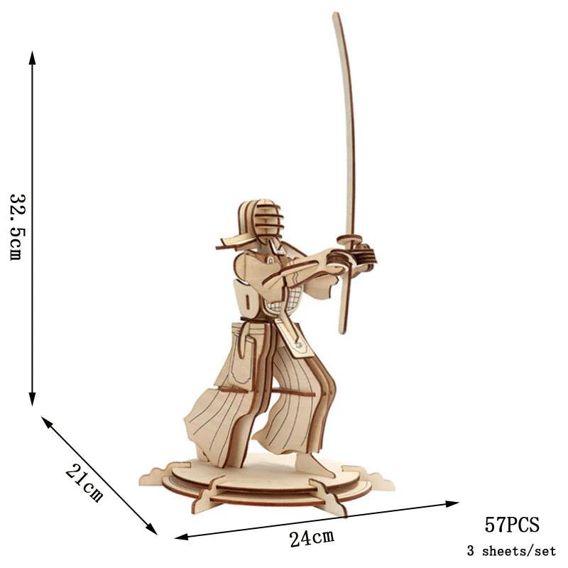 Retro Bus European-style Campervan 3D Wooden Car Puzzle DIY Sailing Ship Airplane Building House Model Jigsaw Toys For Children - AIAZ