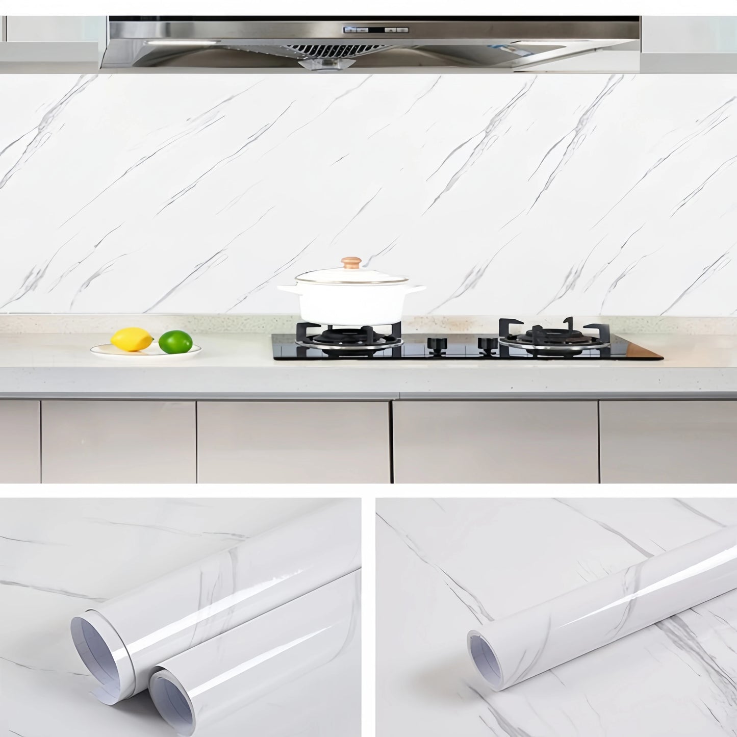 Self-adhesive Wall Wallpaper Self Adhesive Waterproof and Oil Resistant High Temperature Resistance Wallpaper for Furniture Home