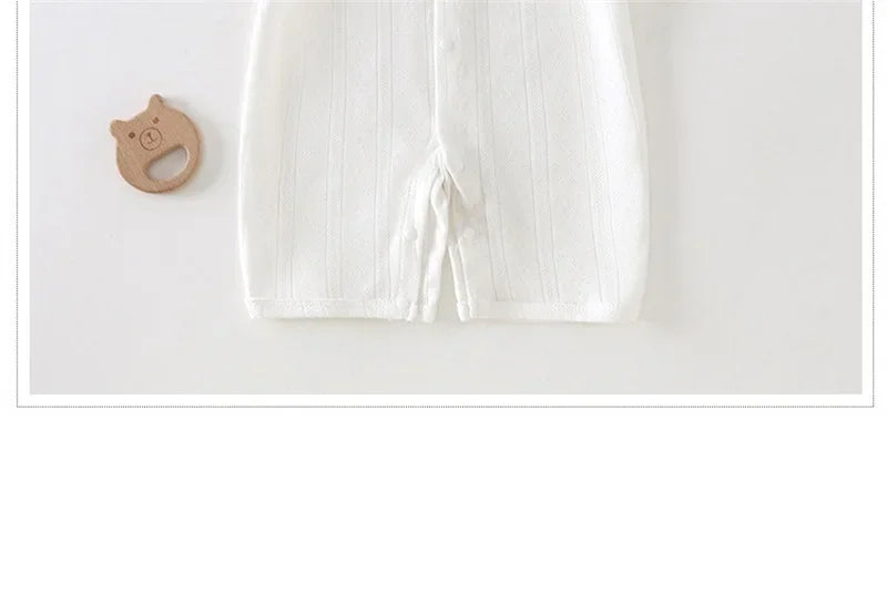 Baby Short Sleeved Jumpsuit Summer Newborn Breathable Mesh Air Conditioning Suit Boys Girls Infant Thin Sleepwear Crawling Suits