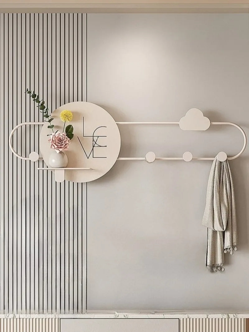 Iron Wall Hanging Grind Smooth Coat Hanger Hooks Hat Organization Creative Door Hanger Storage Rust-proof Home Storage