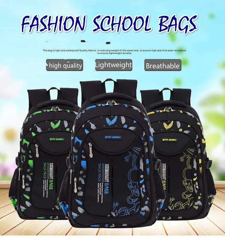 Kids backpack children School Bags For Boys orthopedic school Backpack Waterproof Primary Schoolbag book bag mochila infantil - AIAZ