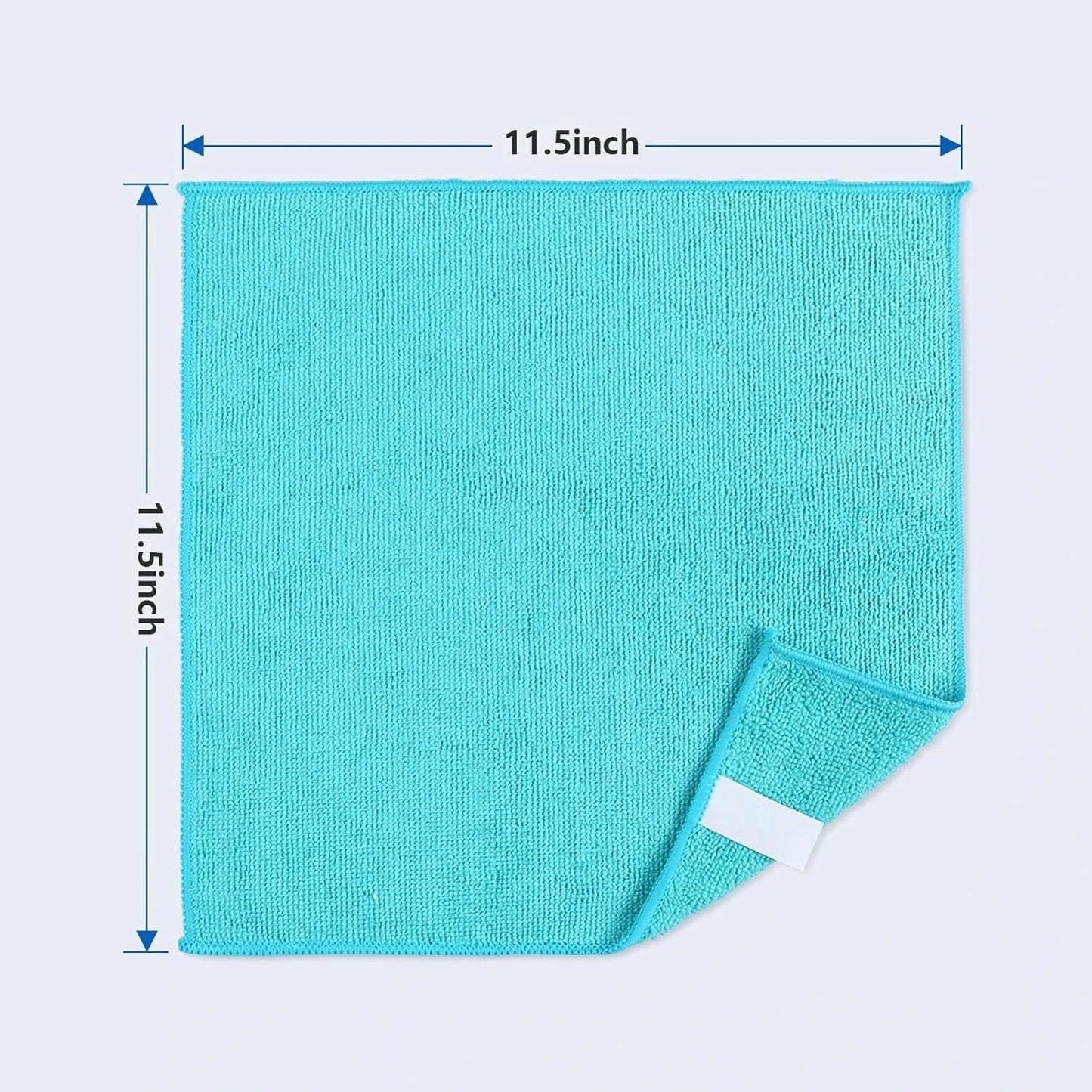Microfiber Cleaning Cloth 12 Pack Cleaning Rags Cleaning Towels with 4 Color Assorted 11.5"X11.5"(Green/Blue/Yellow/Pink)