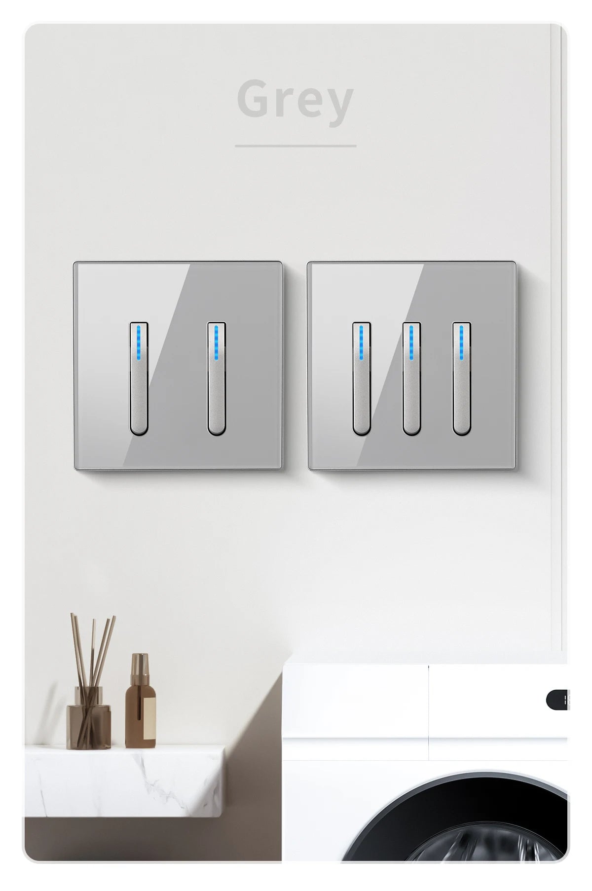 Glass Panel Wall Switch LED European 16a Socket Retro Toggle Light Switch EU UK Standard 2way Socket 1-4gang USB Home Decoration