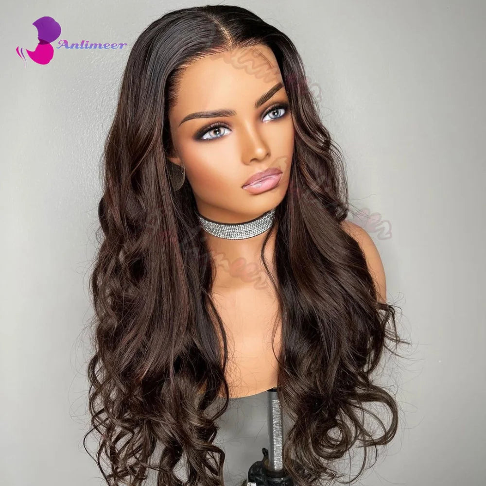 Chocolate brown Lace Front Wig Human Hair 13x4 Silk Base Frontal Wigs Body Wave Lace Front Wig Human Hair Long Wig Human Hair