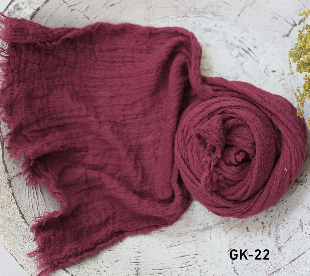 Newborn Cheesecloth Wrap Baby Photography Props Posing Fabric Cotton Stretch Blanket Hand Dyed Newborn Layer Wrap