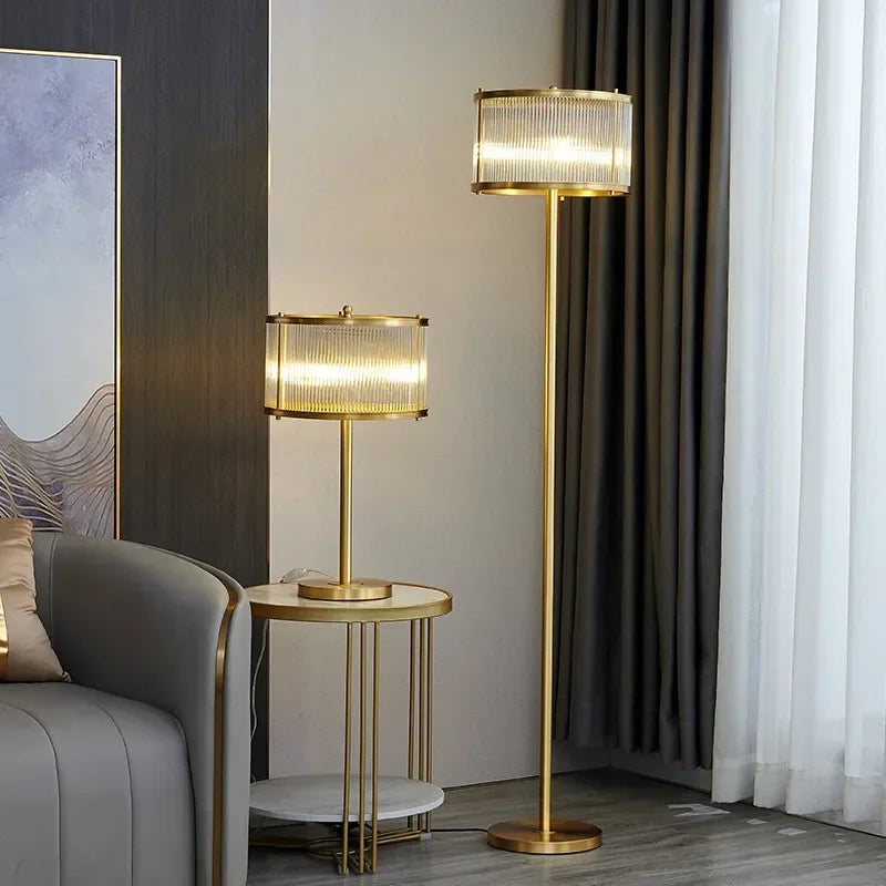 TEMAR Nordic Brass Table Lamp Modern Luxurious Living Room Bedroom LED Originality  Desk Light