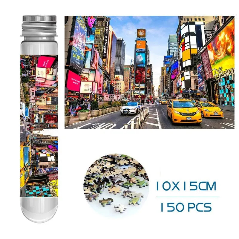 MaxRenard Jigsaw Puzzle Mini Pieces 150pcs Test Tube Educational Toy Family Game Portable Leisure Toy