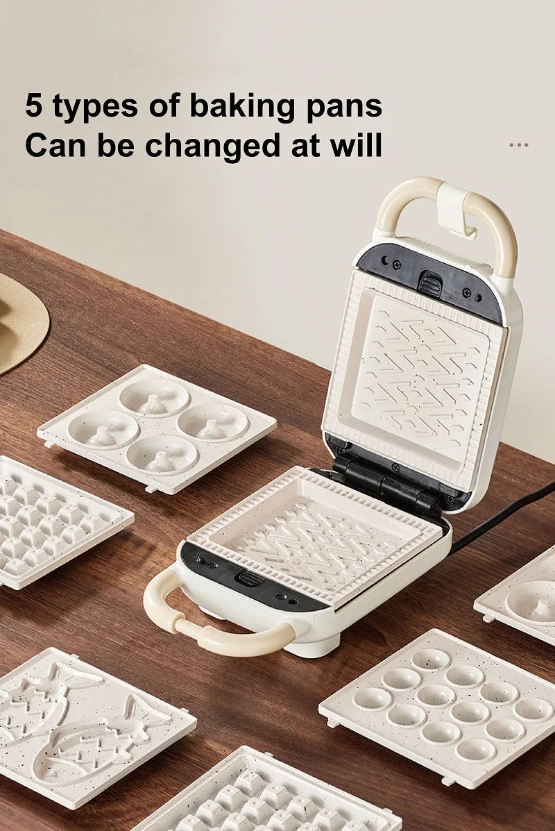 600W Electric Sandwich Machine Waffle Maker Home Toaster Multifunctional Breakfast Machine Takoyaki Pancake Donut Toast Press