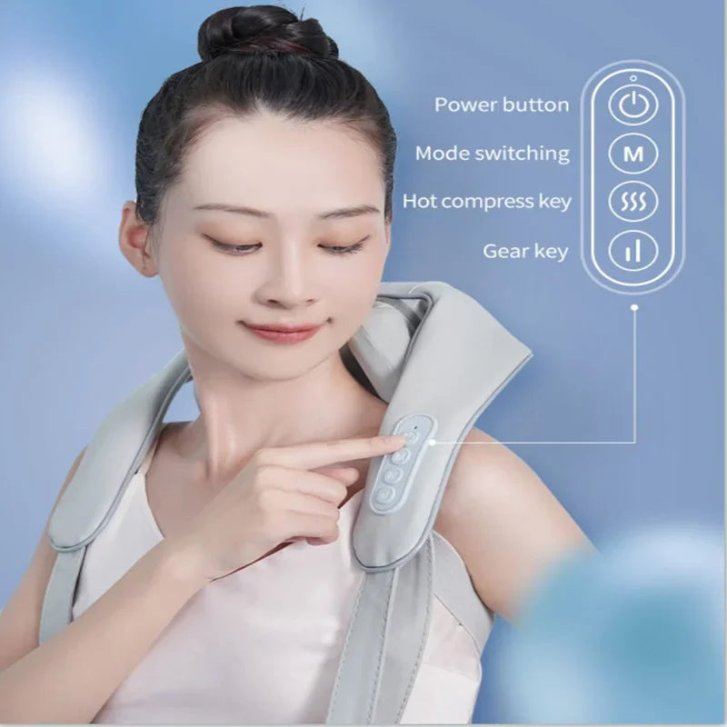 Dropship Product 2023 Multifunctional Neck And Shoulder Massager Lifegoods Shiatsu Electric Shoulder and Neck Massage Shawl