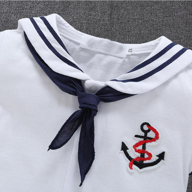 Newborn Baby Boy Clothes Playsuit Sailor Navy  Romper Short Sleeve Jumpsuit Costumes Clothes Summer Outfits Newborn Baby Clothes