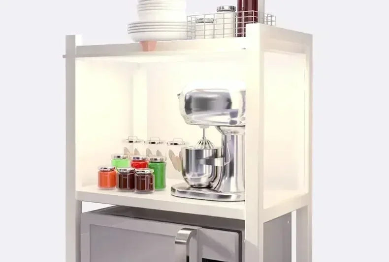 Household Multi-layer Width and Height Adjustable Storage Rack Kitchen Rust Proof Thickened Stable High Load-bearing Reset Rack