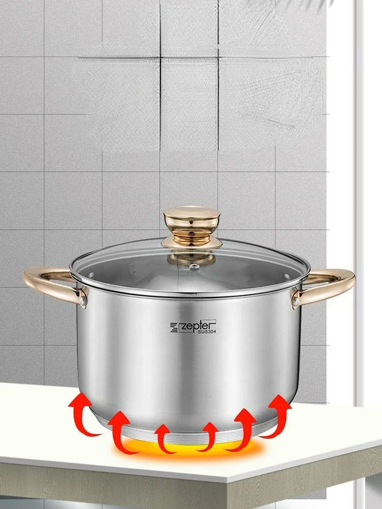 Premium Induction Cookware Set, High-Grade Inox Casseroles, Frypan, Saucepan, Kitchen Utensils & Tools, Efficient Cookware