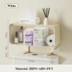 No Drill Wall Mounted Toilet Rack for Bathroom Cabinet Shelf, Plastic Storage Stand, Shower Organizer, Bath Holder Accessories