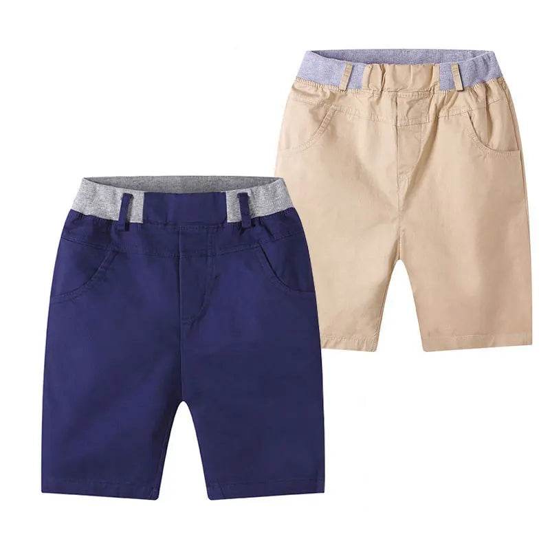 Summer Boys Shorts Solid Color Children's Cargo Pants Teenager School Capris Woven Baby Casual Pants Kids Trousers Clothing - AIAZ