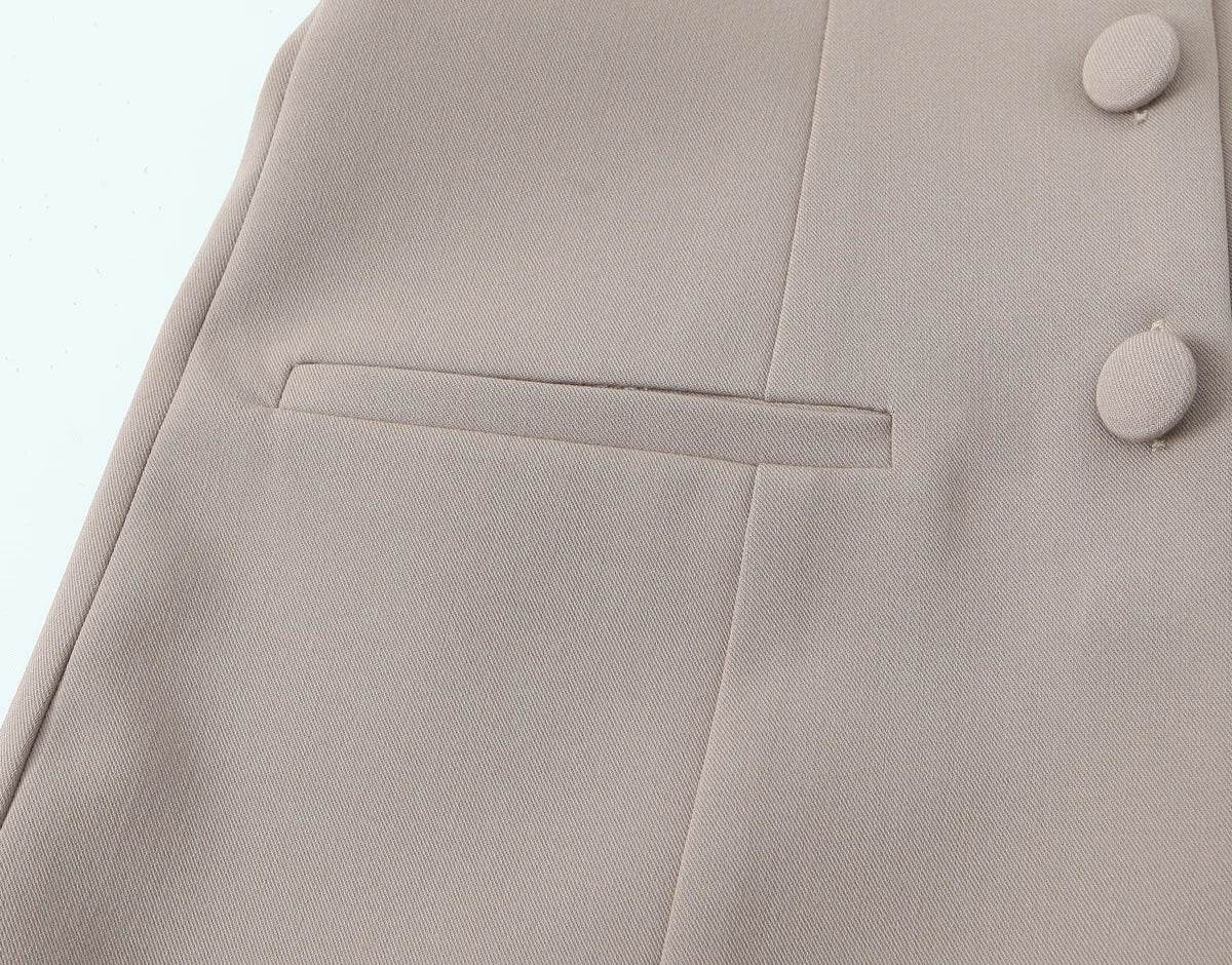 TRAFZA Women Fashion Sleeveless O Neck Slim High Waist Jumpsuits Woman Casual Summer Solid Elegant Single breasted Playsuits - AIAZ