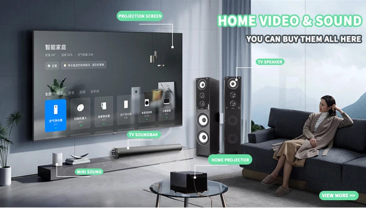 8 Inch High Power TV Living Room KTV Bluetooth 4.0 Speaker Stereo Sound Subwoofer Speaker 5.1 Home Theater System Audio Set 4Ω