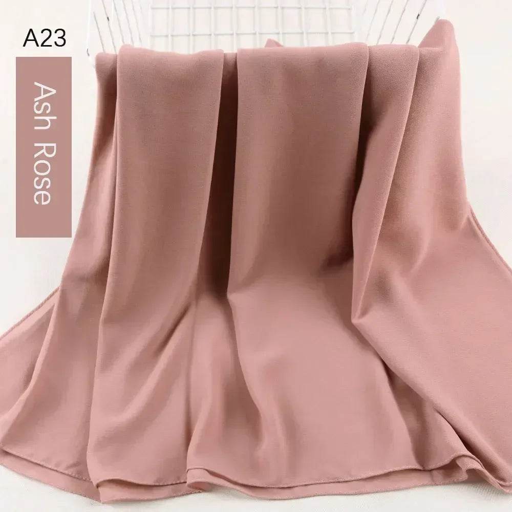 Muslim Women Chiffon Hijab Scarf Chiffon Soft Hijabs Shawl Long Scarves Wrap Headscarves For Muslim Fashion - AIAZ
