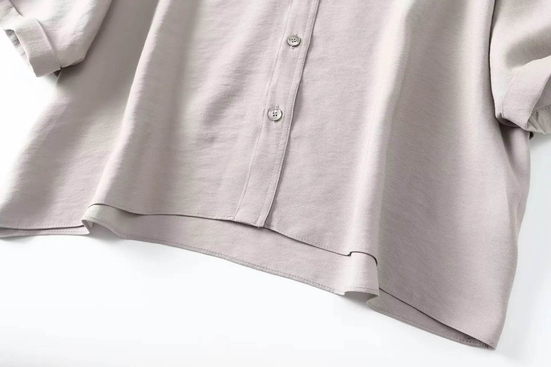 Pajama Style Pants Sets Women 2 Pieces Fashion Oversized Shirts Tops Trousers Women's Suit Two Piece Set Women Outfit - AIAZ