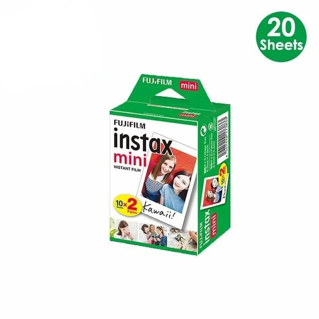 Fujifilm Instax Mini Film White 10 20 40 60 80 100 Sheets For FUJI Instant Photo Camera Mini 12/11 Mini 9 8 7 70 90 Film Camera