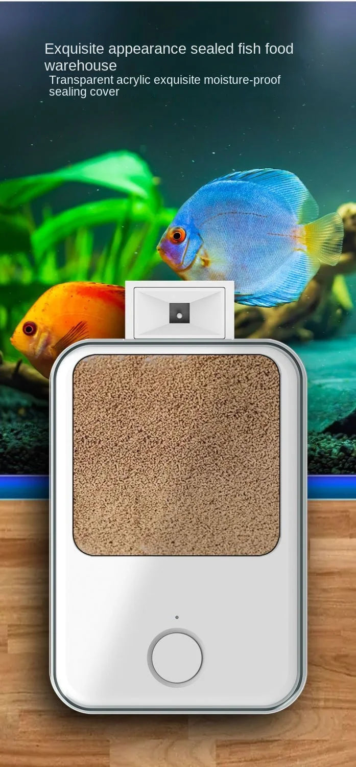 Automatic Aquarium Fish Tank Feeder Timing/Wifi Wireless Smart Phone App Intelligent Speaker Voice Remote Control Fish Feeding