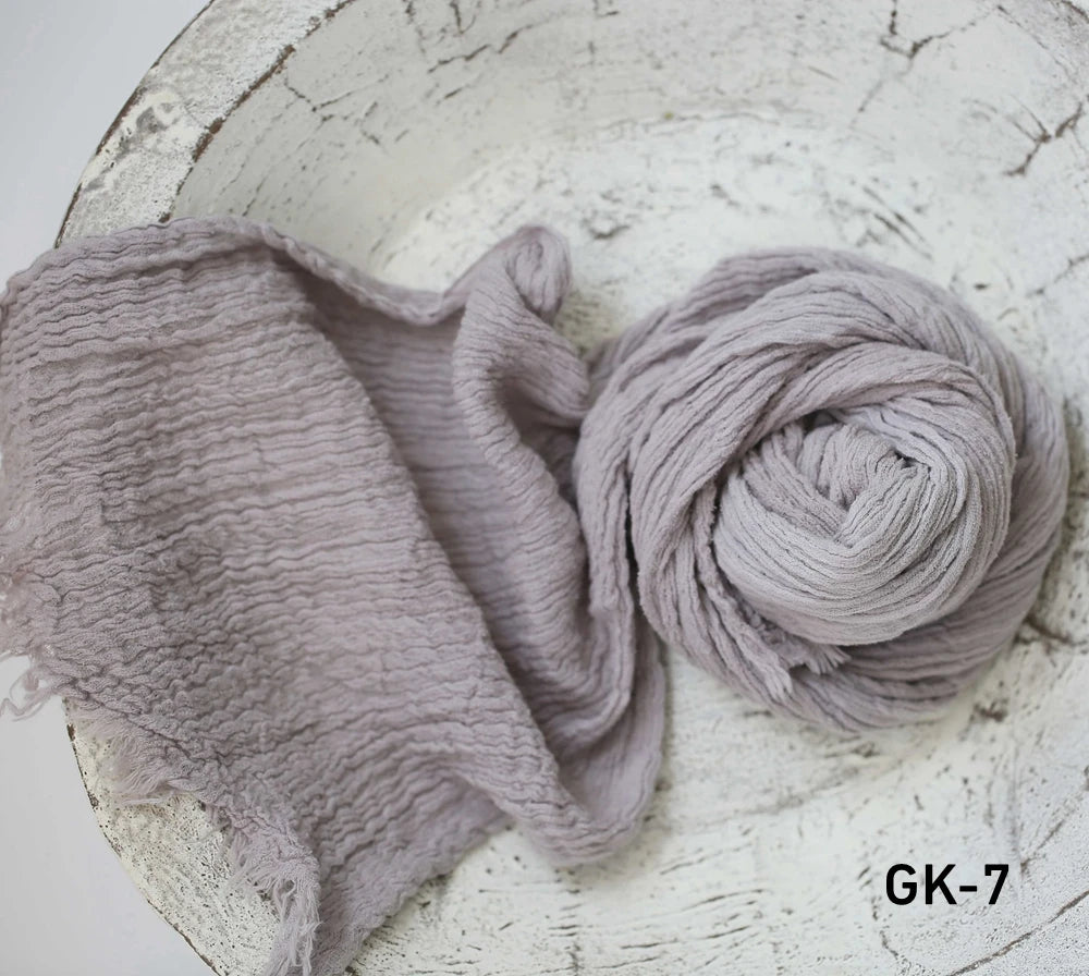 Newborn Cheesecloth Wrap Baby Photography Props Posing Fabric Cotton Stretch Blanket Hand Dyed Newborn Layer Wrap