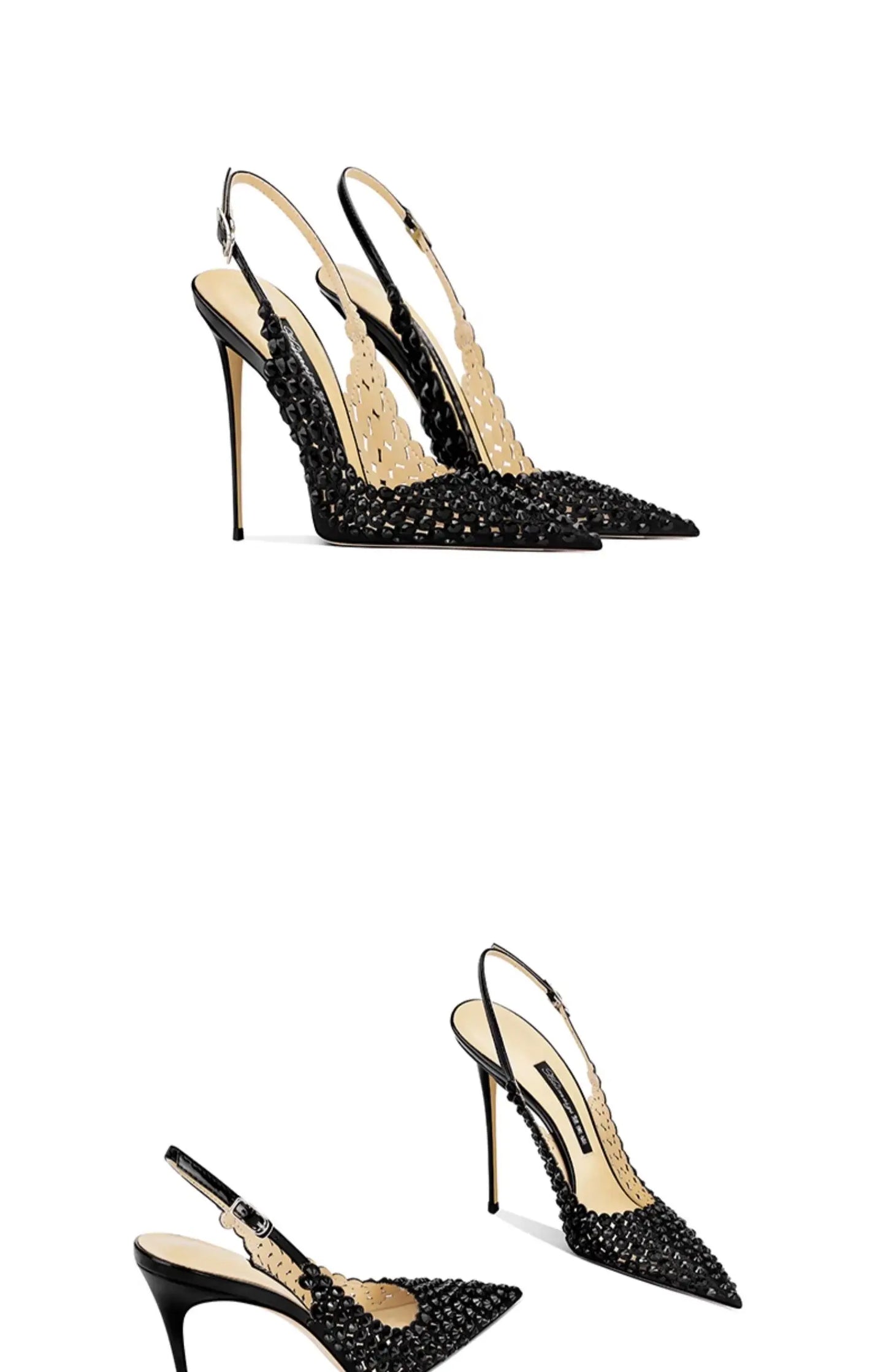 Black Fashion High Heels Sandals Women's Pointed Toes Thin Heels Not Tired Feet 2025 Summer New Temperament Versatile