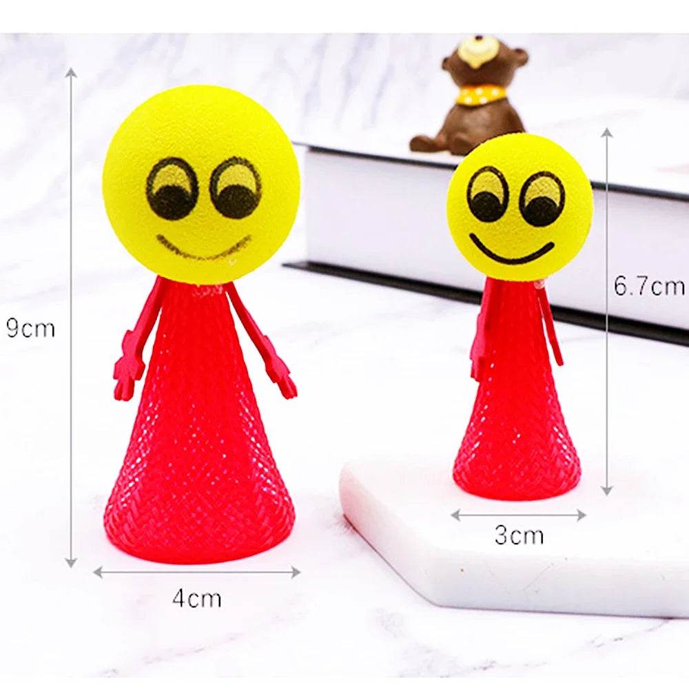 12Pcs Fun Bouncing Doll Games Kids Party Goodies Toys Birthday Gifts Souvenir Pinata Filler Kindergarten School Reward Toys Bag - AIAZ