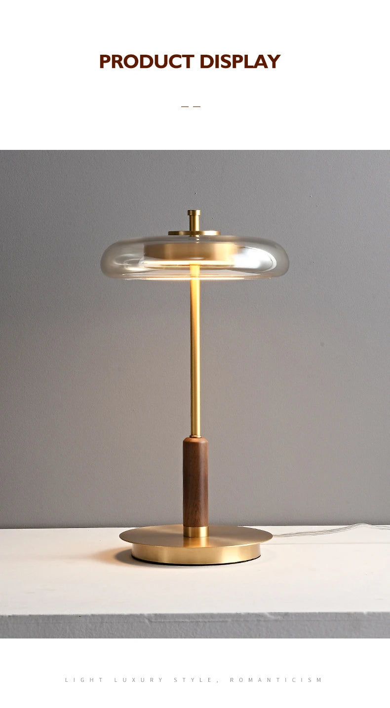 Retro Glass Floor Lamp Luxury Gold Lustre Glass Floor light for Living Room Bedroom bedside Mushroom Metal Art Design Table lamp