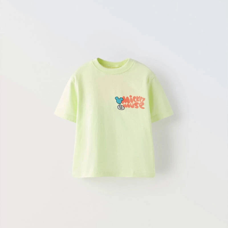 Kids Tops Cute Casual Loose Costume For 0-6Age Child Summer New White Tshirt Fashion All-match T Boys Girls Cartoon T-shirt